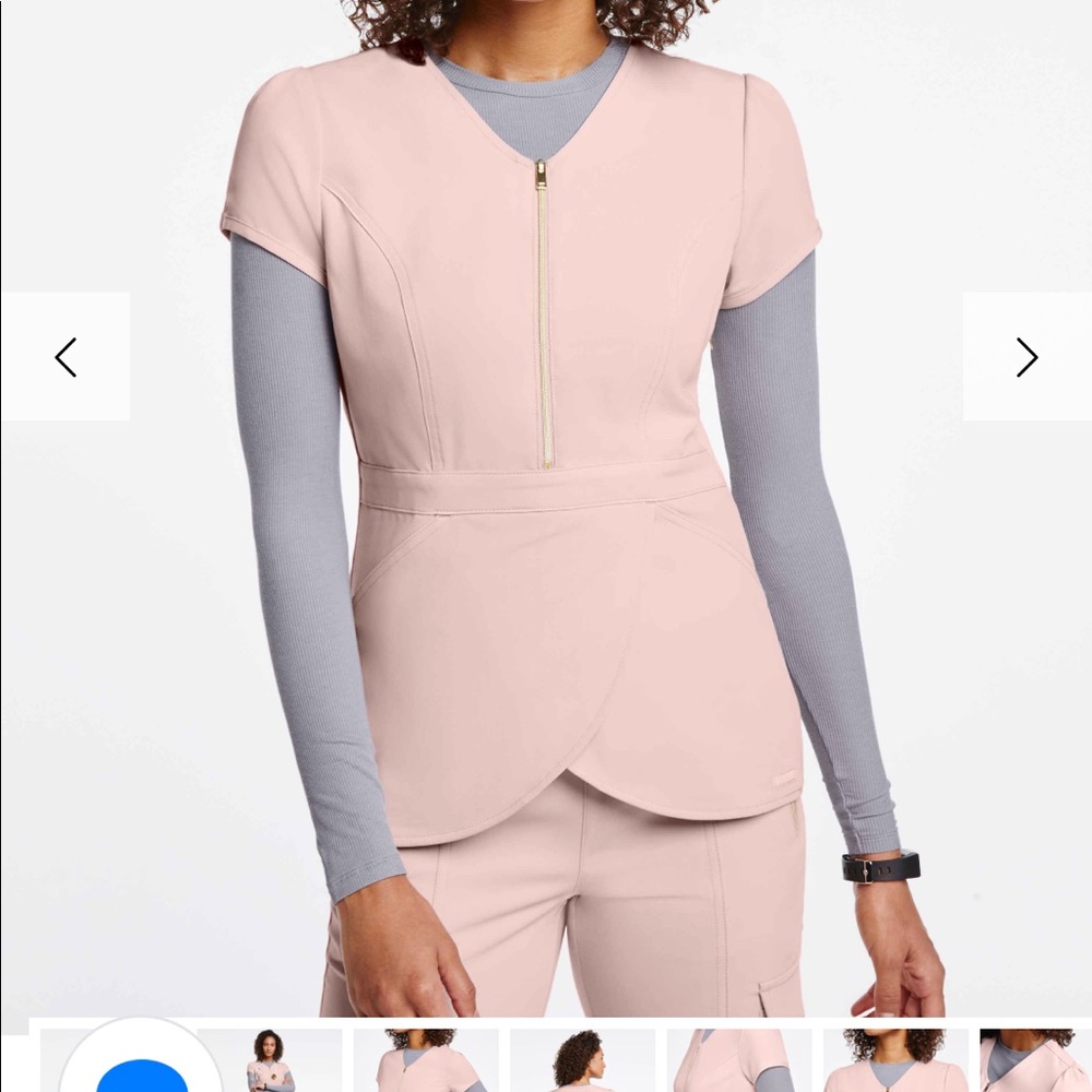 Jaanuu Signature Gold Zip Tulip Top
